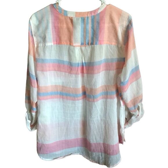 Lane Bryant Multicolor Striped Blouse - Picture 2 of 5